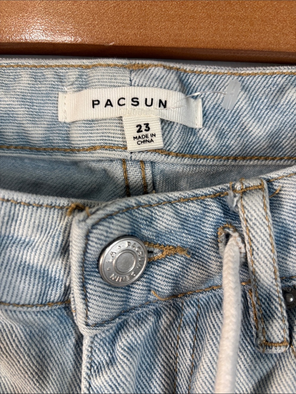 Pacsun jeans women’s size 23 size 000 Light Blue Distressed Drawstring Joggers - Picture 5 of 16